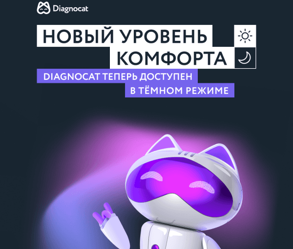 Темный режим в Diagnocat: работайте комфортно в любое время суток!